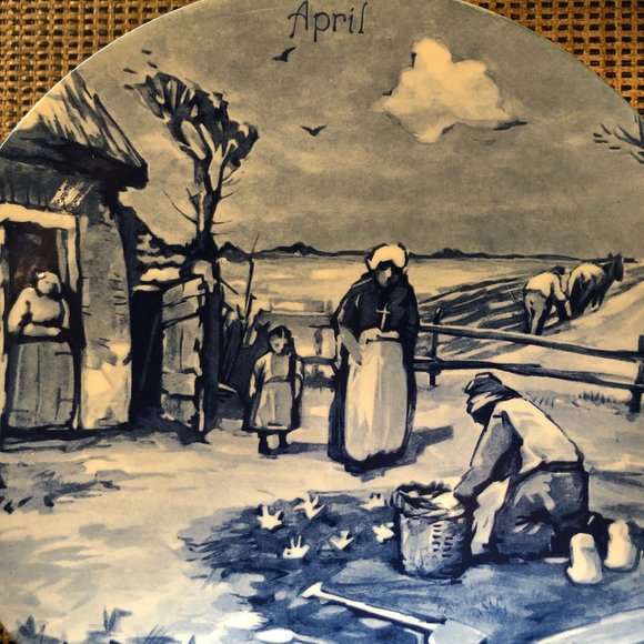 Westraven Delfts, "April", Plate Of the Month. Serie 8 Plate. - Picture 4 of 4